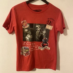 Harry Potter Red Short Sleeve Platform 9 3/4 Gryffindor Youth Size XL T-Shirt - Picture 1 of 7
