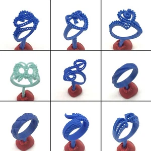 Ring Wachs Muster Form Schmuck Zubehör WRB272 9-teilig Slim Line Herz 02 & Feder - Bild 1 von 3