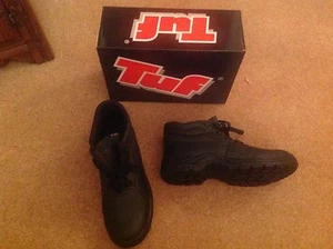 Tuf D-Ring Chukka S1 Steel Toe Capped Safety Boot - Black - Picture 1 of 1