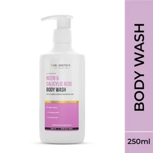 Dr. Sheth's Neem & Salicylic Acid Body Wash - 250ml Free Shipping World Wide - Picture 1 of 10