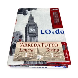TELO ARREDO copritutto GRAN FOULARD COPRILETTO copridivano TESSUTO LONETA LONDRA - Foto 1 di 18