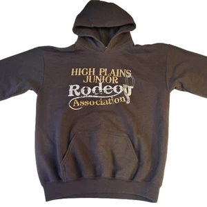 Gildan Brown High Plains Rodeo Pullover Hoodie Youth Large Western Pullover Kids - Picture 1 of 8