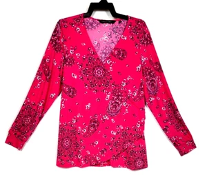 Colleen Lopez Women's Size 1X Surplice Style V-Neck Long Sleeve Stretch Knit Top - Picture 1 of 8