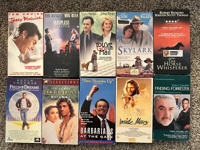 VHS Movie LOT (10) Romance/Drama - Sleepless In Seatlle, Field of Dreams - Image 1 of 2