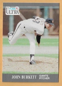 JOHN BURKETT SAN FRANCISCO GIANTS #317 - FLEER ULTRA 1991 - Picture 1 of 2