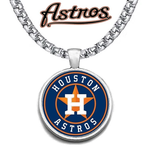 Large Houston Astros Mens 24" Chain Stainless Pendant Necklace FREE SHIP' D30 Cover