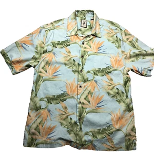 Camisa Jamaica Jaxx Para Hombres M Hawaiana Lujo Seda Floral Estampado 100% - Imagen 1 de 6