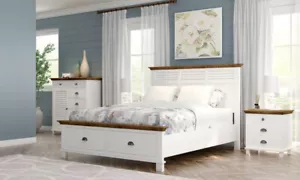 DILLY SOLID PINE/MDF 4 PIECE BEDROOM SET SUITE KING BED TALLBOY 2 BEDSIDES - Picture 1 of 14
