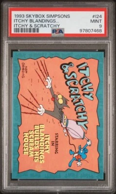 1993 Skybox Simpsons Itchy Blandings Itchy & Scratchy #I24 PSA 9 - Image 1 of 2