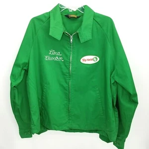 vintage K Brand Lima Elevator Mens Jacket Size XL John Deere Green farm Ohio OH - Picture 1 of 11