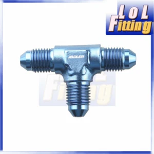 AN3 3AN AN -3 Male Flare Union Tee T-piece Fitting Adapter Blue - Picture 1 of 6