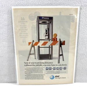 Pubblicità stampa vintage anni 80 telefono AT&T rivista originale pubblicità effimera - Foto 1 di 4