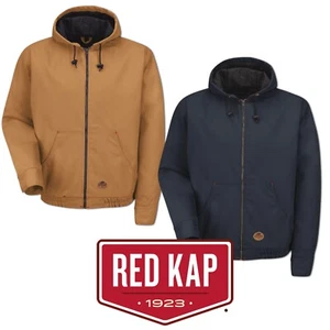 Red Kap Jacket Insulated Blended Duck Zip-Front Hooded Work Uniform JD20 - Picture 1 of 5