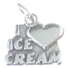 Breloque En Argent Sterling I Love Ice Cream 925 X 1 Breloques Ices Icecream