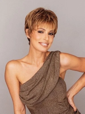 Peluca corta grande de nogal ahumado Raquel Welch Winner nueva con etiquetas R38 Foto 1 de 4