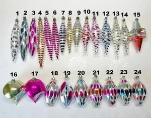 Vintage glass Christmas tree Glinka Icicle Ornament decorations soviet - Picture 1 of 13