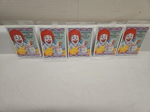 Lot of 5 McDonald’s Valentine’s Day Cards Vintage Sealed Packaging - Picture 1 of 3