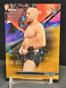2021 Topps Finest Orange Refractor Cesaro Smackdown SSP Claudio 15/25 - Picture 1 of 2