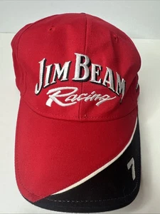 Cappello Jim Beam Racing #7 Robby Gordon StrapBack Uomo Regolabile Rosso Nero - Foto 1 di 7