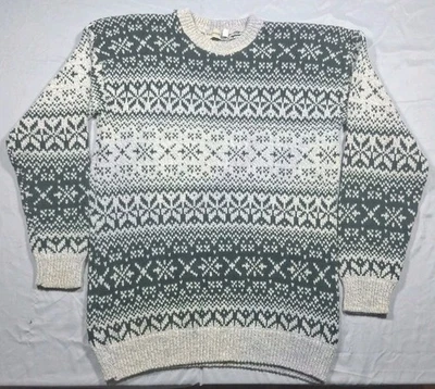 Suéter de Colección Fieldmaster Para Hombres XLT Fair Isle Tejido Pullover Verde Hecho en EE. UU. 90s Foto 1 de 4