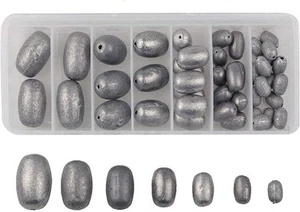 Angeln Ei Sinker Gewichte Set 42tlg Salzwasser Angelgewichte Sortiment Ova... - Bild 1 von 6
