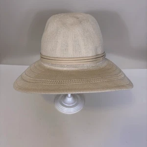 New Wyeth Anthropologie Cream Paper Sun Hat - Picture 1 of 6