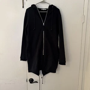 Five CM Zip Hoodie 5CM Hong Kong - Medium Black Terry Cotton - Designer Couture - Picture 1 of 21