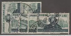 D3886: (6) Italia #596 usato, ottime condizioni, suono; CV $114 - Foto 1 di 1