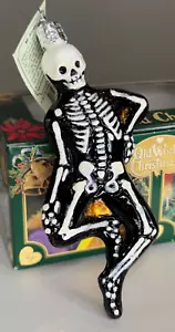 Antiguo Mundo Navidad Mr. Bones Vidrio Soplado Adorno 26066 NUEVO CON ETIQUETAS CON CAJA DE REGALO OWC - Imagen 1 de 4