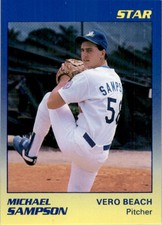 1989 Vero Beach Dodgers Star #24 Michael Sampson