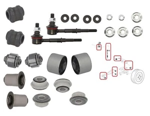 Rear Control Trailing Arm Bushes Sway Bar Drop Links for Toyota Rav 4 2005-2012 - Picture 1 of 1