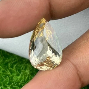 11.41 Cts | natural loose|Beryl | yellow | Pear Shape | Stepcut - Brazil - Picture 1 of 5