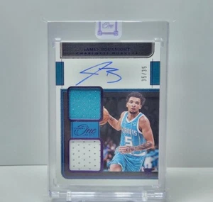 2021-22 Panini One And One James Bouknight Purple Dual Rookie Patch Auto 35/35 - Picture 1 of 2