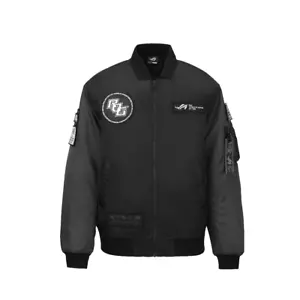 ASUS ROG Cosmic Bomber Jacke (schwarz/grau, wasserabweisend, ROG Patches, S-XXL) - Bild 1 von 1