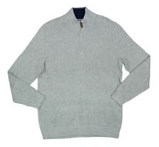 Club Room Mens Sweater Soft Gray Size 2xl Pullover Textured 1/4 Zip #002