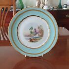 STUNNING Worcester Flight & Barr Turquoise Plate Ruins c1872