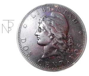 Argentina-Republic (2 Dos CENTAVOS 1884) LIBERTAD - Picture 1 of 8