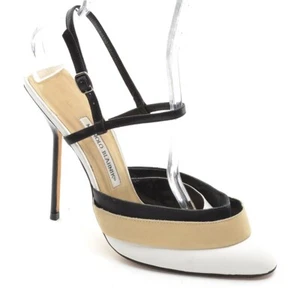 Scarpe donna Manolo Blahnik a strati con tacco a spillo 40/9,5 in pelle - Foto 1 di 6
