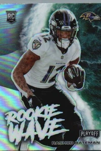 2021 Panini Playoff #RW-RBA Rashod Bateman Rookie Wave - Picture 1 of 2
