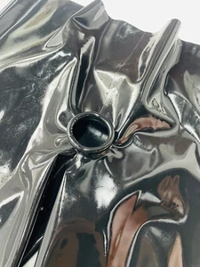Hombres Latex Gom Pantalones Cortos Agujero Frontal Anillo Agujero Trasera Vaina Látex Hombres Pantalones Cortos - Imagen 1 de 7