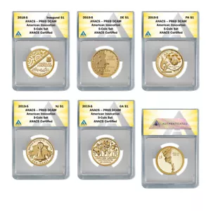 2019 S Proof American Innovation Dollar $1 4 coin set PR69 (+ free 2018 AI PR69) - Picture 1 of 1