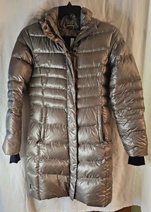 Lole Duck Down Parka Insulated Hooded Fur Trim Women’s Coat Size Medium - Picture 1 of 24