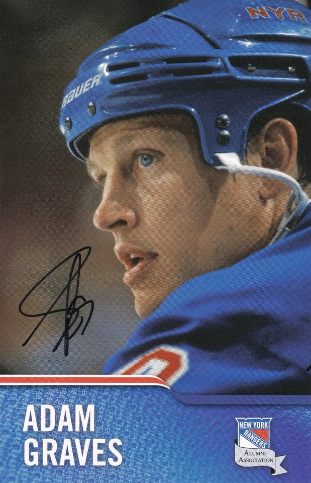 Tarjeta fotográfica firmada por ADAM GRAVES 7x9 certificado de autenticidad GTP New York Rangers ex alumnos Foto 1 de 1