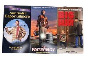 Happy Gilmore Waterboy And Big Daddy Bundle Set Adam Sandler VHS Tapes AA15 - Picture 1 of 5