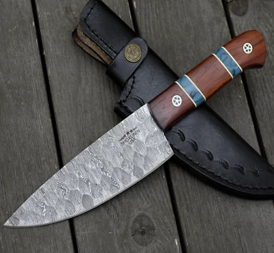 Chef Knife 6 In Damascus Chef Knife for Kitchen Use and Cutting Chopping Slicing - Image 1 of 4