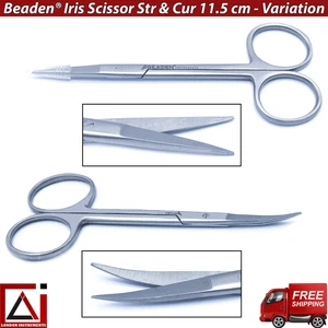 Beaden® Iris Surgical Tissue Gum Scissors Straight And Curved 11.5 cm Variation - Picture 1 of 17
