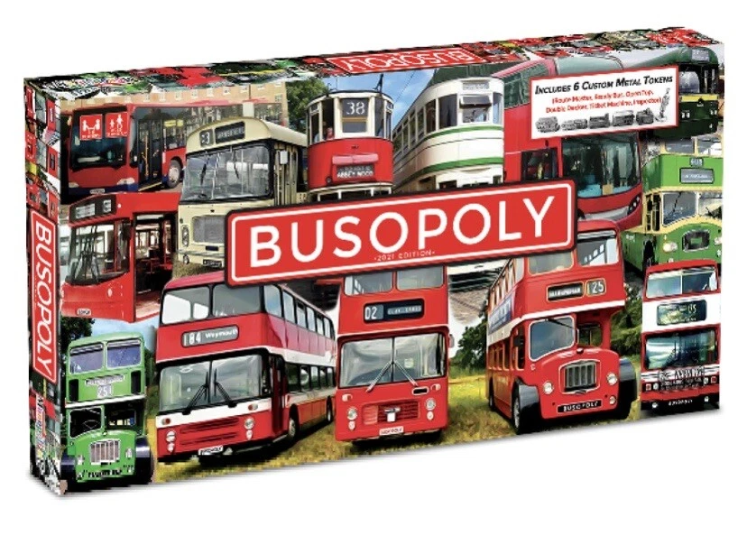 BUS MONOPOLY FAMILY BOARD GAMES TRANSPORT ENTHUSIASTS BUSOPOLY - Image 1 of 4