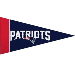 NFL New England Patriots Mini Pennant Flag 4"x9" NEW Football Decor Banner - Picture 1 of 1