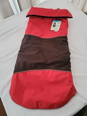 Abrigo de perro resistente al agua PETCO forro Sherpa XXL-XXXL 26-32" rojo/negro nuevo con etiquetas  Foto 1 de 4