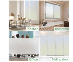 Window Privacy Film, Frosted Glass Window 17.5" x 78.7" Frosted White UV Block - Picture 1 of 1